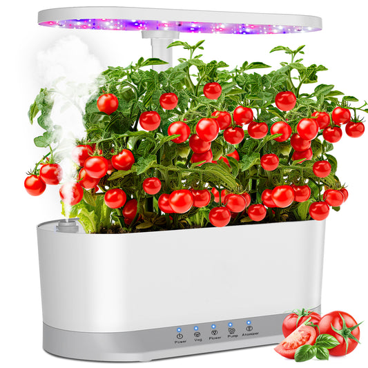 Hydroponics Growing System, 11 Pods Indoor Garden System with Atomizer & Water Automatic Cycle System