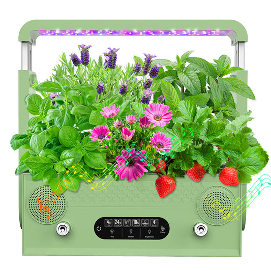 Indoor Hydroponics Growing System Built-in Bluetooth for Media Audio Kitchen Herb Garden Indoor Kit