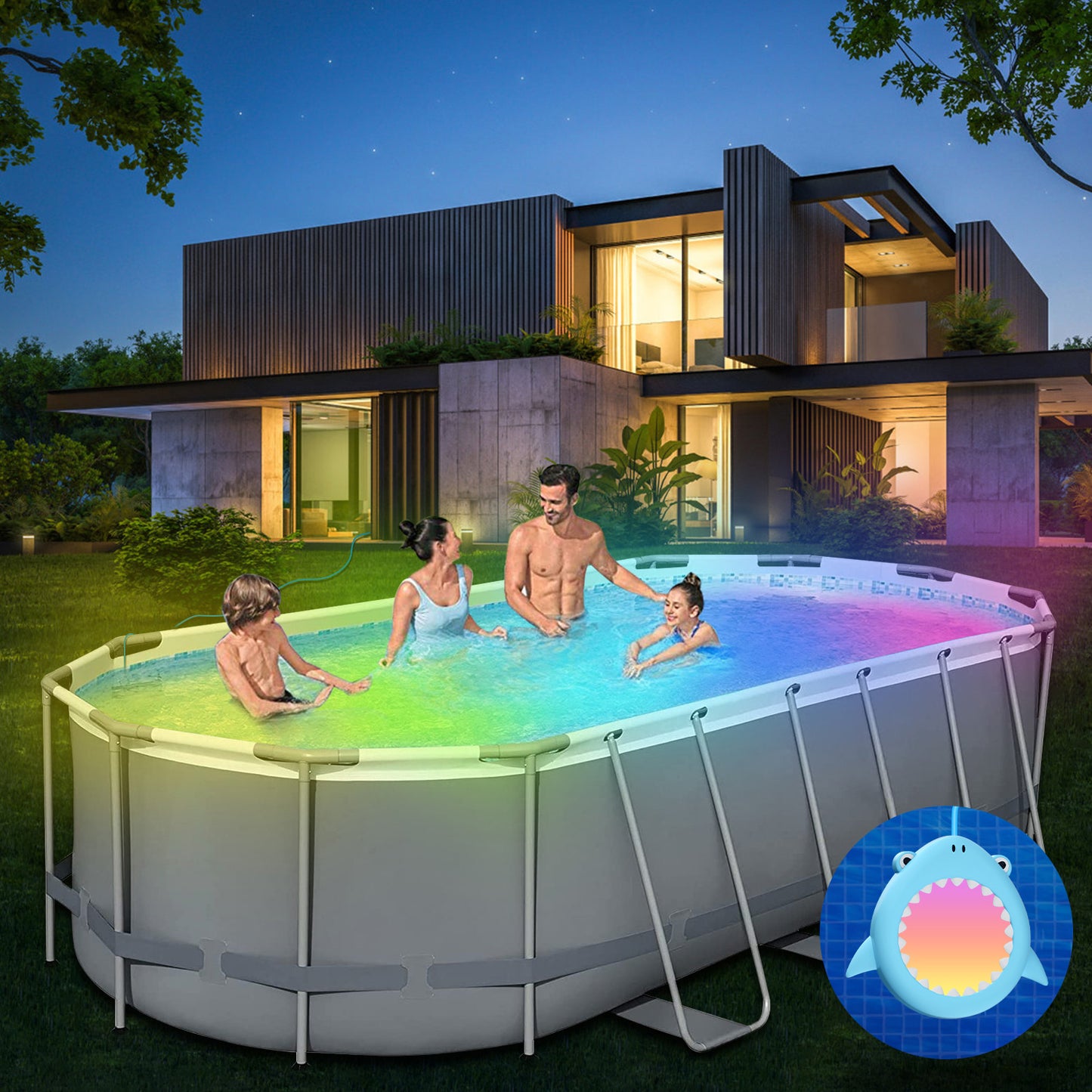 Pool Lights for Above Ground Inground Pools RGB Color Changing Music Sync Dimmable Underwater Submersible Lights